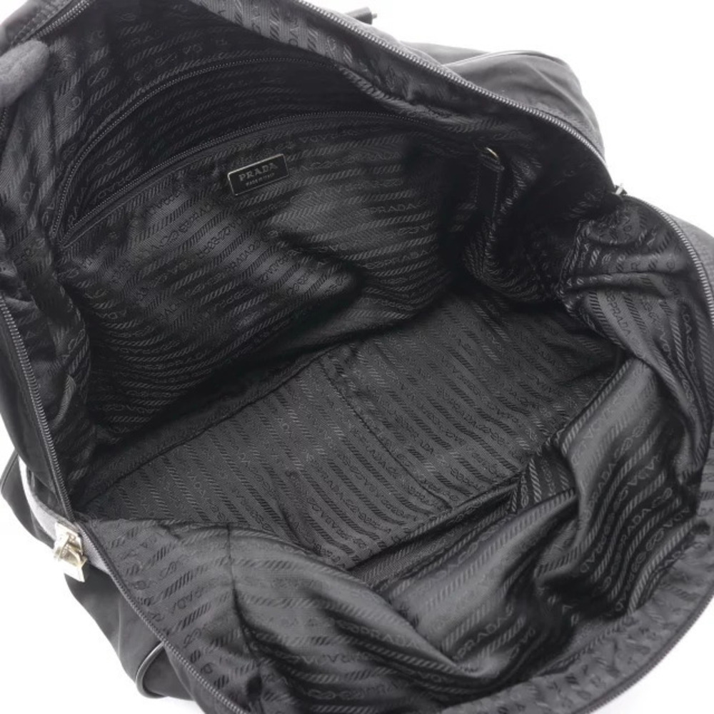 Prada VIAGGIO Leather Boston Bag Black - Picture 3 of 10